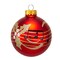 Kurt Adler 80MM Red With Music Notes Glass Ball Ornaments, 6-Piece Box